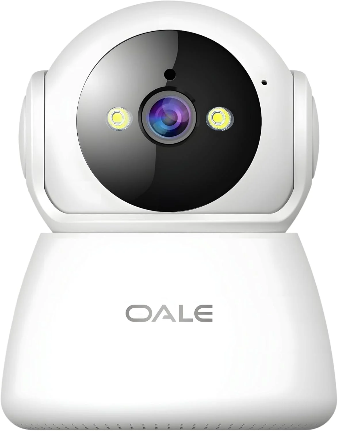 دوربین امنیتی منزل با دید در شب، 960P HD، برای منزل یا فضای باز، صدای دو طرفه، ذخیره سازی کارت SD، تشخیص حرکت، دید کامل 360 درجه، سفید