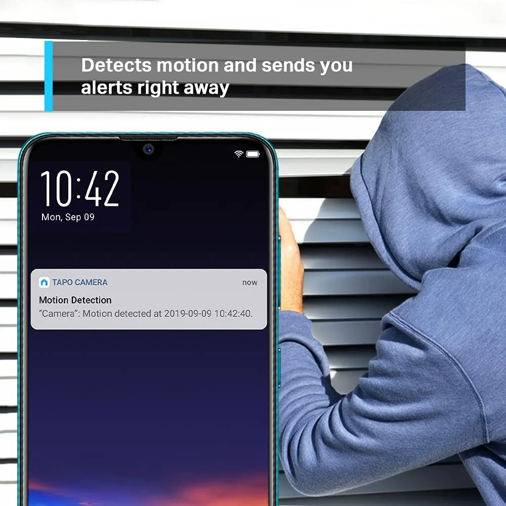 دوربین امنیتی چرخشی و گردان TP-Link Tapo با رزولوشن 1080p، دید 360 درجه | ردیابی حرکت | تشخیص حرکت و گریه کودک | صدای دو طرفه | دید در شب | سازگار با الکسا و گوگل هوم (Tapo C200)