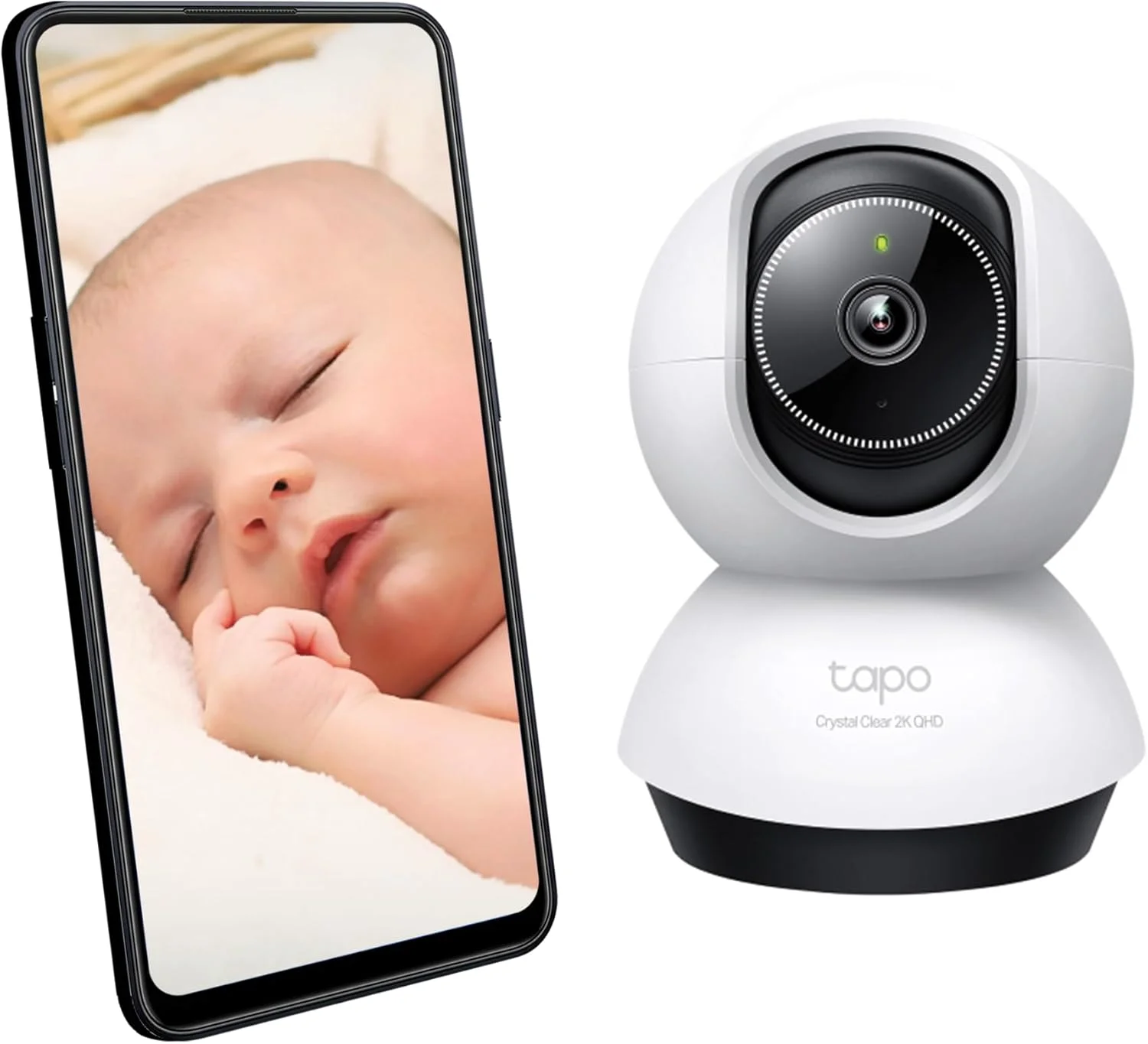 دوربین مداربسته چرخشی 2K 4MP TP-Link Tapo با دید 360 درجه، تشخیص هوش مصنوعی انسان، حیوان خانگی، وسیله نقلیه و گریه کودک، دید در شب، صدای دو طرفه، ذخیره سازی امن و کنترل از طریق Google Assistant و Alexa (TC72)