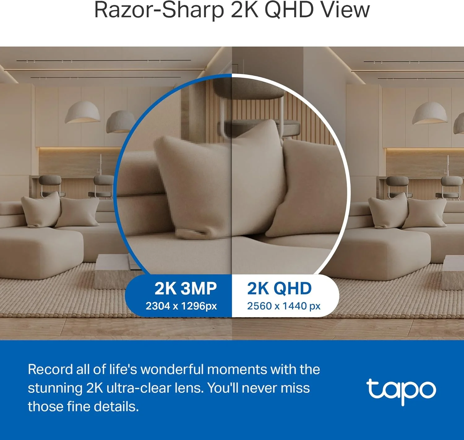 دوربین امنیتی چرخشی و گردان 2K QHD Tapo TP-Link برای دوربین حیوانات خانگی، مانیتور کودک، تشخیص حرکت، ردیابی حرکت، صدای دو طرفه، دید در شب، ذخیره سازی ابری و کارت SD، سازگار با الکسا و گوگل هوم (C220)