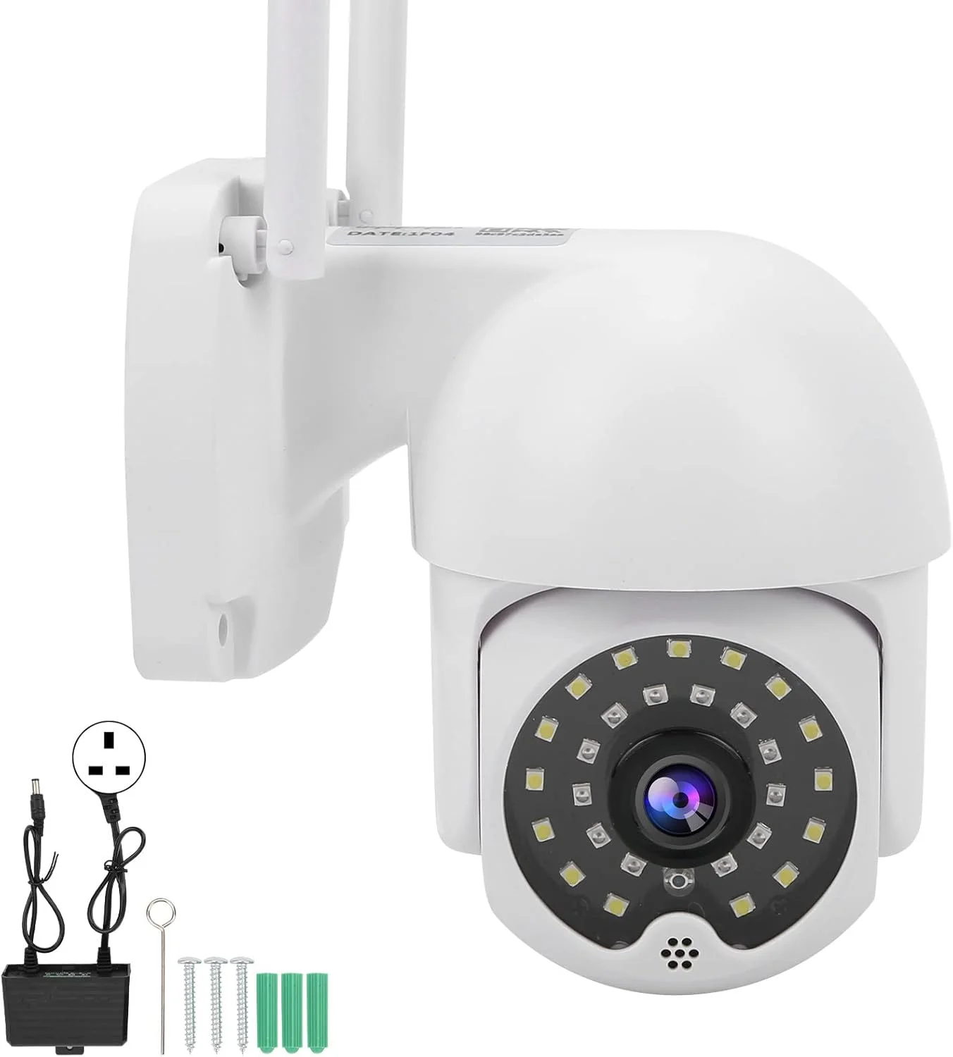 دوربین امنیتی هوشمند خانه، دوربین های نظارتی چرخشی 360 درجه با دید در شب خودکار، تشخیص حرکت، ارتباط دو طرفه، مشاهده از راه دور، دوربین بی سیم وای فای برای داخل و خارج از خانه (BR)