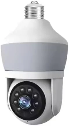 دوربین لامپی پانوراما HD بی‌سیم، سوکت هوشمند وای‌فای E27، ردیابی حرکت 360 درجه، دوربین امنیتی خانه هوشمند