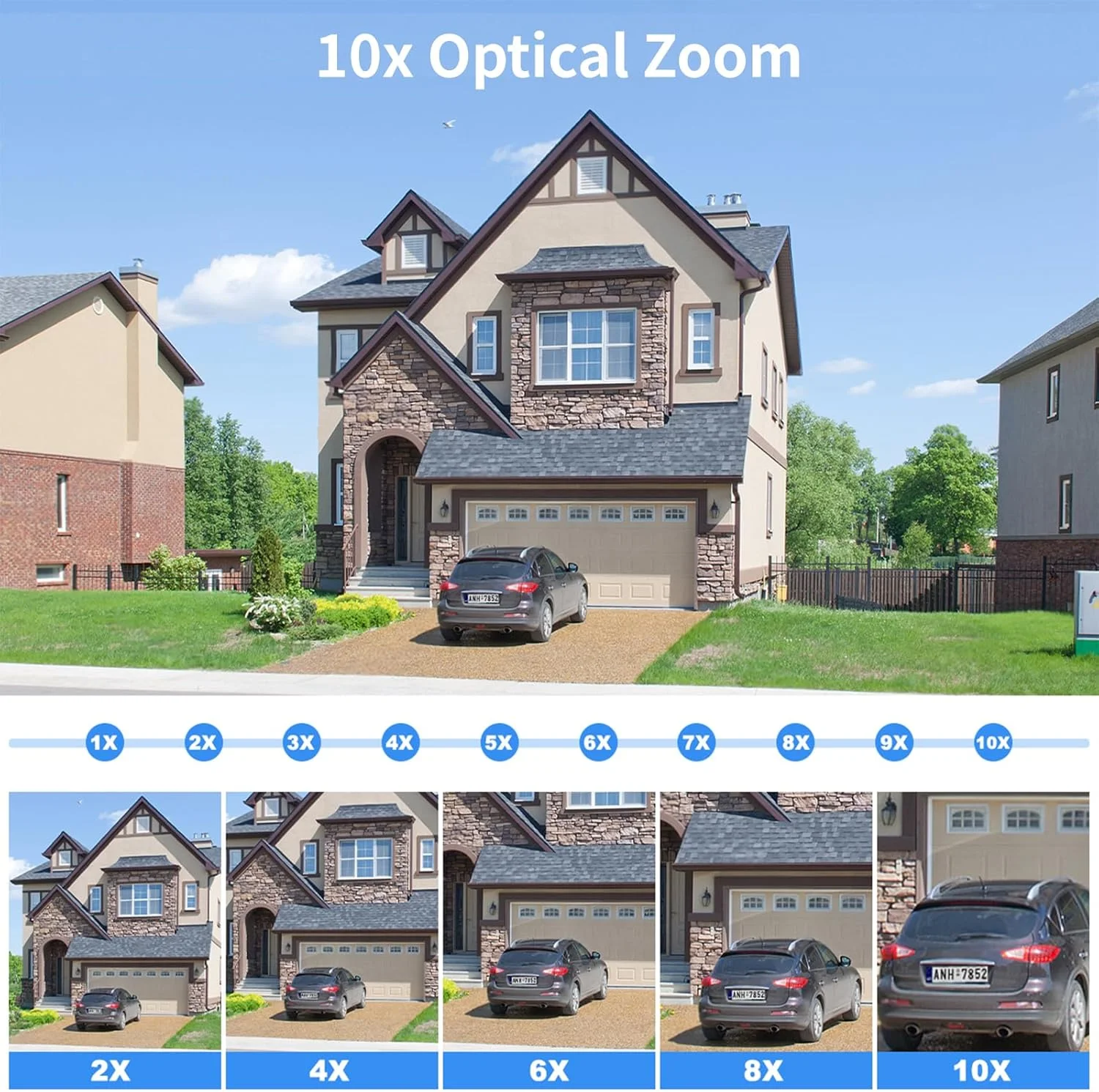 دوربین امنیتی 4 مگاپیکسلی 2NLF برای فضای باز با 4 لنز، دوربین امنیتی PTZ بی سیم با دید 360 درجه، زوم اپتیکال 10X، دید در شب رنگی، تشخیص حرکت و صدای دو طرفه، ضد آب IP66 دوربین امنیتی 4 مگاپیکسلی 2NLF برای فضای باز با 4 لنز، دوربین امنیتی PTZ بی سیم با دید 360 درجه، زوم اپتیکال 10X، دید در شب رنگی، تشخیص حرکت و صدای دو طرفه، ضد آب IP66