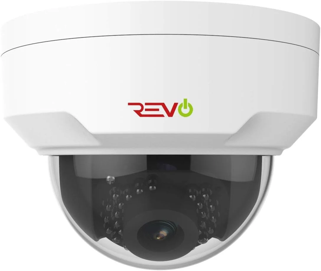 دوربین امنیتی دام ضد خرابکاری Revo America Ultra HD 4MP IP IK10 - دید در شب 30 متر، مقاوم در برابر آب و هوا IP66، 3DNR، سازگار با ONVIF