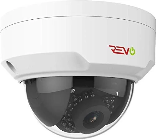 دوربین امنیتی دام ضد خرابکاری Revo America Ultra HD 4MP IP IK10 - دید در شب 30 متر، مقاوم در برابر آب و هوا IP66، 3DNR، سازگار با ONVIF