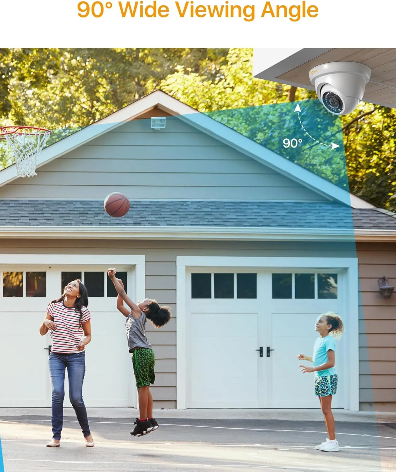 دوربین مداربسته دام 1080p Anlapus، دوربین امنیتی 4 در 1 مناسب فضای باز برای سیستم نظارتی CVBS/AHD/CVI/TVI، دید در شب 20 متری، ضد آب IP66