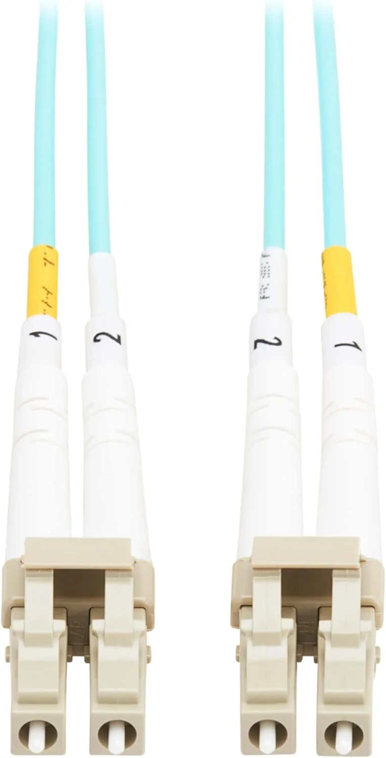 کابل فیبر نوری Tripp Lite Eaton Series، 1 متر، LC به LC، فیبر نوری 10 گیگابیت بر ثانیه OM3 چند حالته دوبلکس، 50/125um، آبی، مطابق با TAA (N820-01M-TAA)