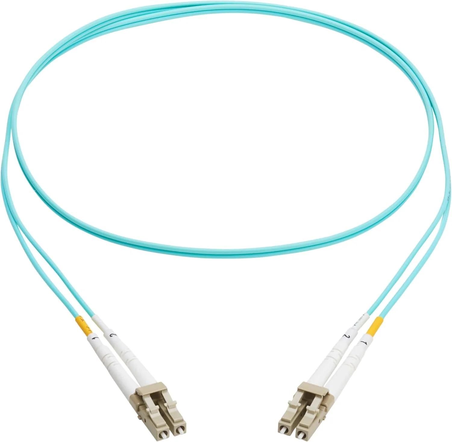 کابل فیبر نوری Tripp Lite Eaton Series، 1 متر، LC به LC، فیبر نوری 10 گیگابیت بر ثانیه OM3 چند حالته دوبلکس، 50/125um، آبی، مطابق با TAA (N820-01M-TAA)