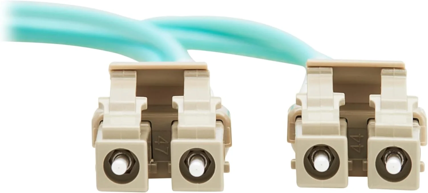 کابل فیبر نوری Tripp Lite Eaton Series، 1 متر، LC به LC، فیبر نوری 10 گیگابیت بر ثانیه OM3 چند حالته دوبلکس، 50/125um، آبی، مطابق با TAA (N820-01M-TAA)