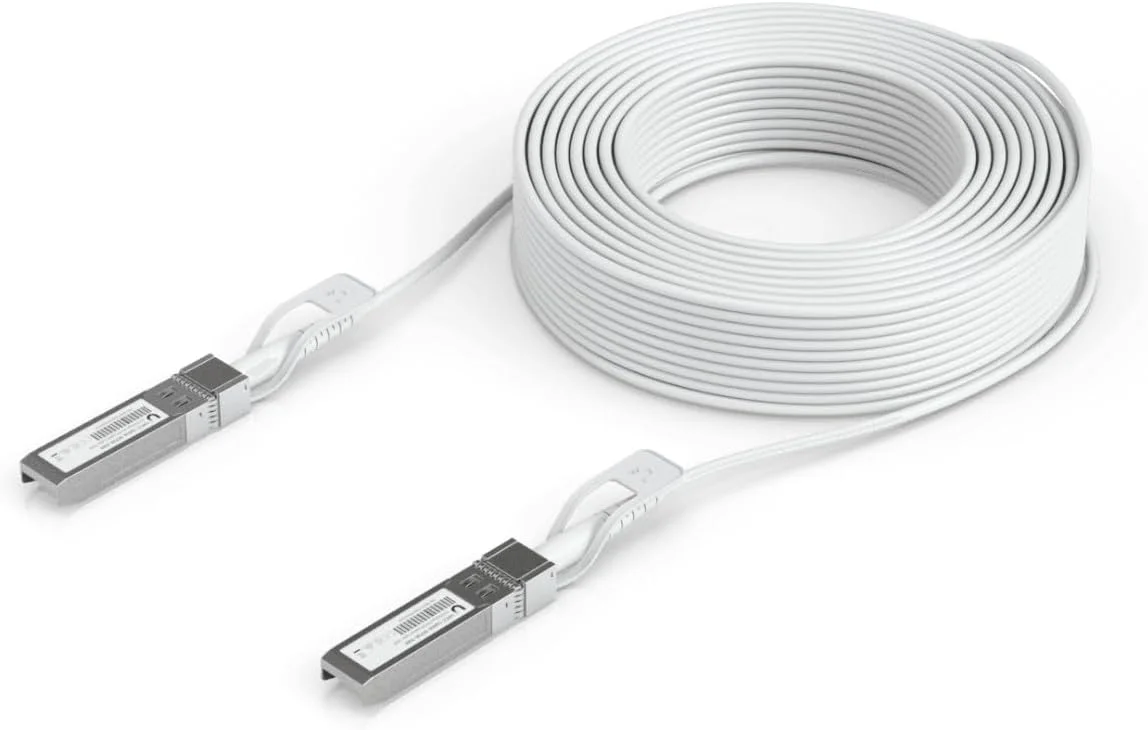 کابل فیبر نوری یوبیکویتی مدل UACC-UPLINK-SFP28-30M InfiniBand SFP28 25 Gbps طول 30 متر - سفید