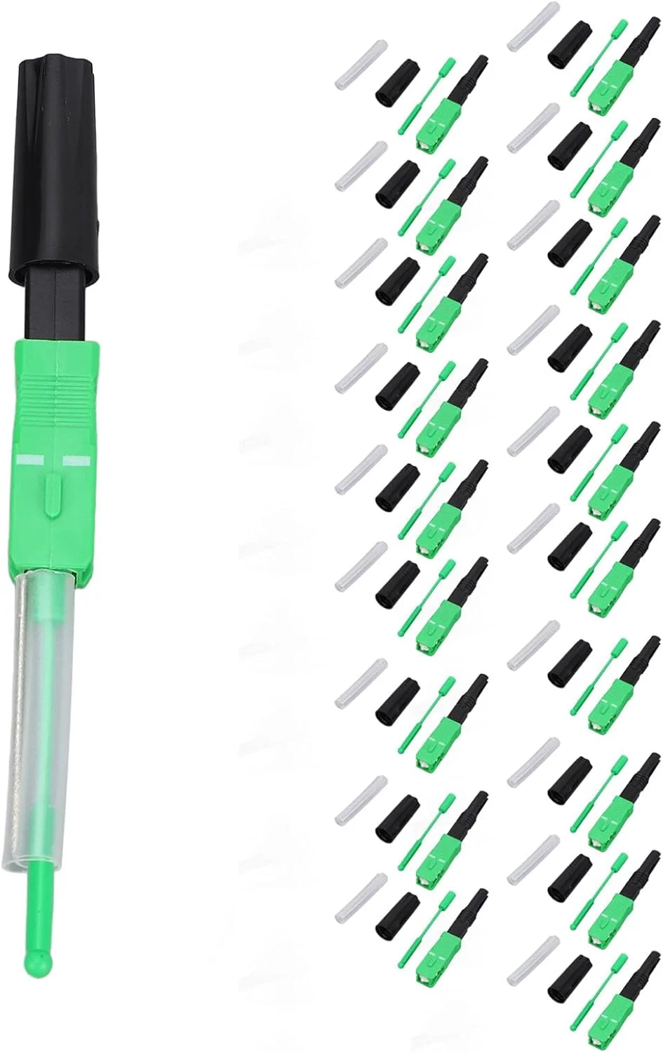 کانکتور فیبر نوری SC مدل Wisoqu، اتصال سریع فیبر، نوع اتصال سرامیکی، مناسب برای صنعت (20 عدد)