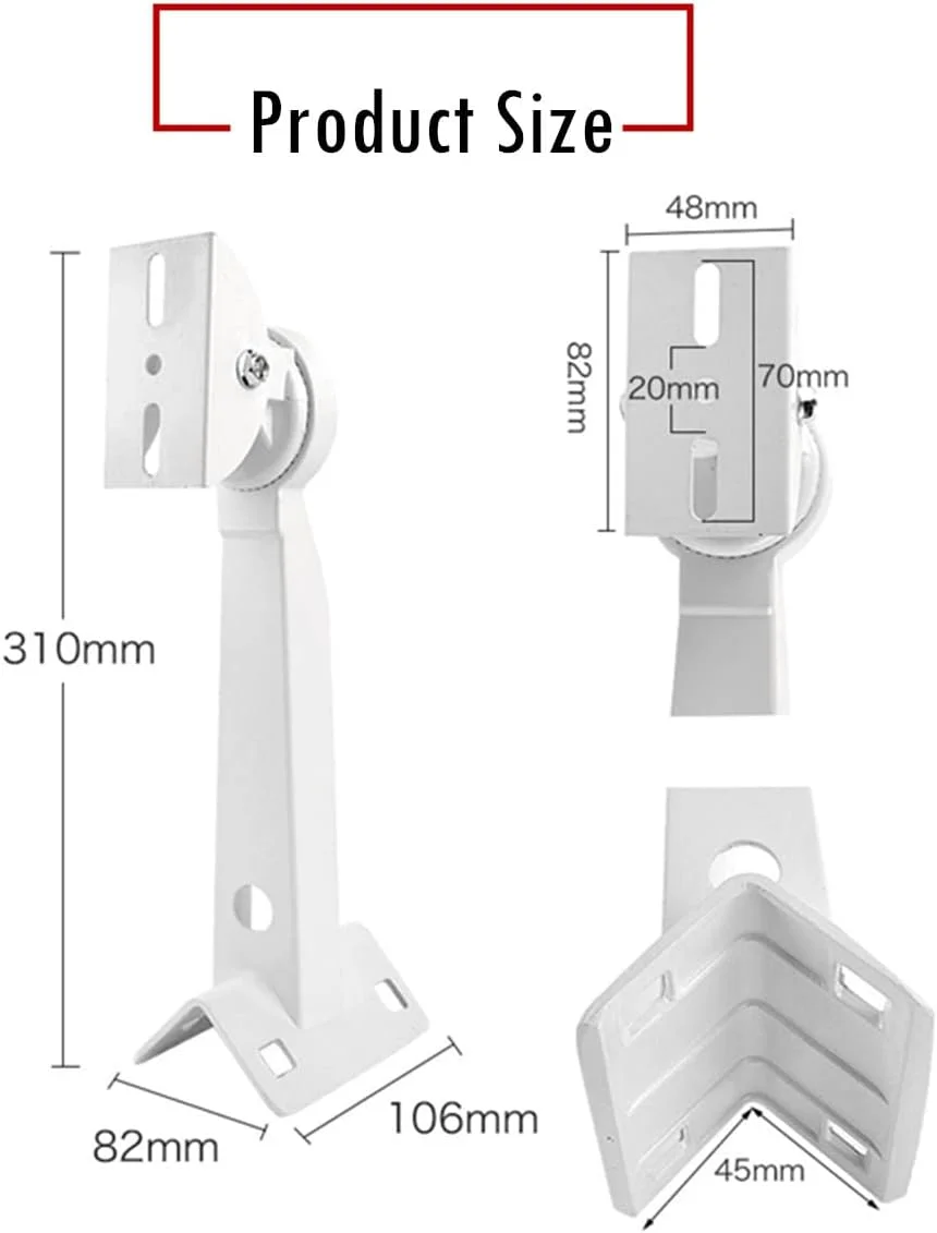 پایه نصب دوربین مداربسته BeElion برای نصب دوربین های امنیتی روی ستون گوشه ای با 2 حلقه، مناسب برای دوربین های گلوله ای و PTZ داهوا پایه نصب دوربین مداربسته BeElion برای نصب دوربین های امنیتی روی ستون گوشه ای با 2 حلقه، مناسب برای دوربین های گلوله ای و PTZ داهوا