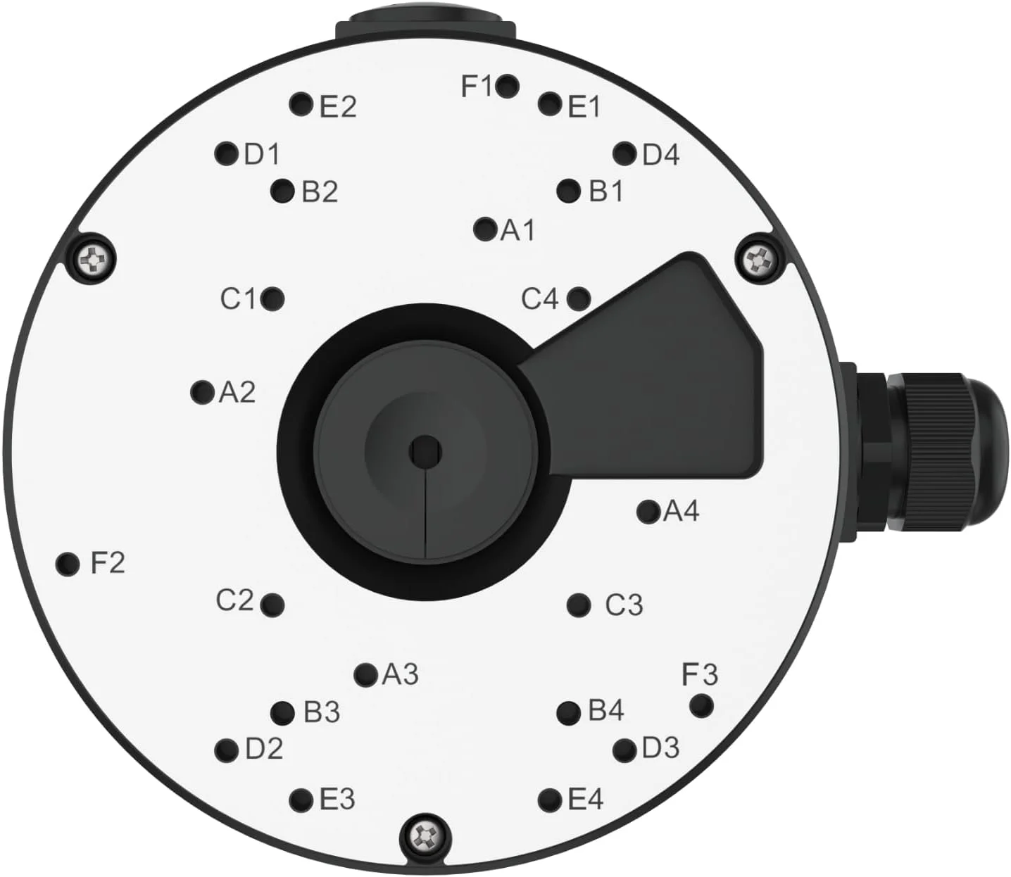جعبه اتصال Reolink مدل D20 مشکی، فقط سازگار با دوربین های Dome IP، مدل های RLC-520A، RLC-820A، RLC-823A، RLC-1224A، RLC-833A، RLC-842A، RLC-523WA، RLC-542WA، سری E1 Outdoor