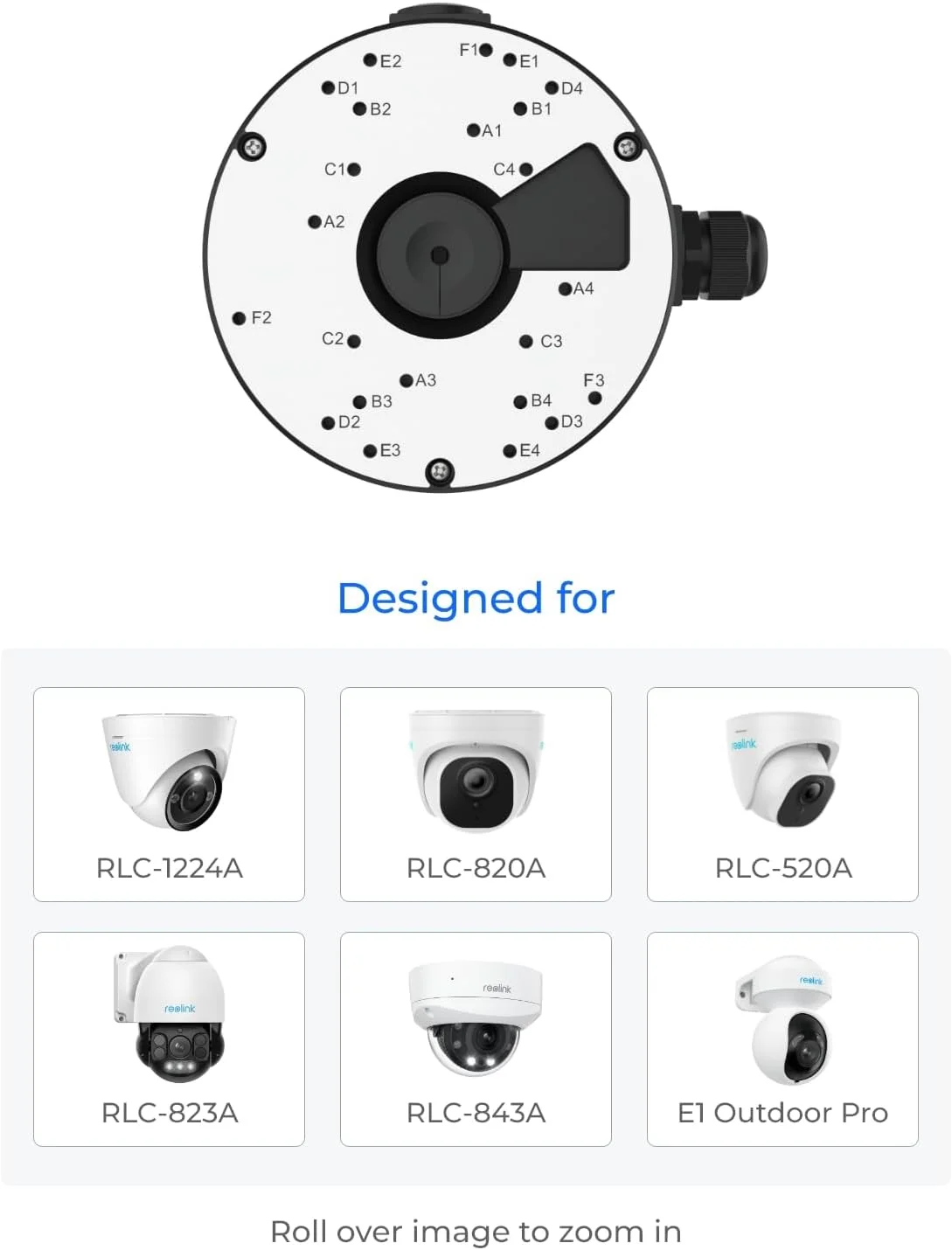 جعبه اتصال Reolink مدل D20 مشکی، فقط سازگار با دوربین های Dome IP، مدل های RLC-520A، RLC-820A، RLC-823A، RLC-1224A، RLC-833A، RLC-842A، RLC-523WA، RLC-542WA، سری E1 Outdoor جعبه اتصال Reolink مدل D20 مشکی، فقط سازگار با دوربین های Dome IP، مدل های RLC-520A، RLC-820A، RLC-823A، RLC-1224A، RLC-833A، RLC-842A، RLC-523WA، RLC-542WA، سری E1 Outdoor