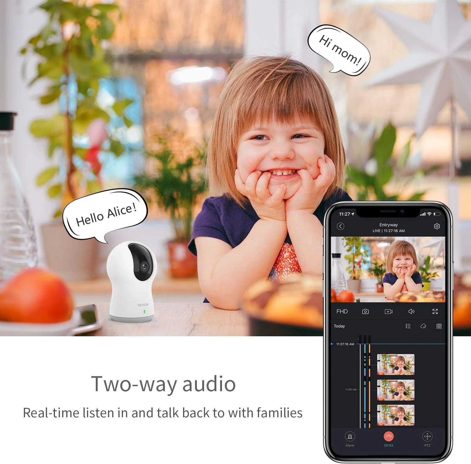 دوربین امنیتی چرخشی Blurams Dome Pro 1080P با قابلیت تشخیص حرکت و صدا، دید در شب و صدای دو طرفه - A30C دوربین امنیتی چرخشی Blurams Dome Pro 1080P با قابلیت تشخیص حرکت و صدا، دید در شب و صدای دو طرفه - A30C