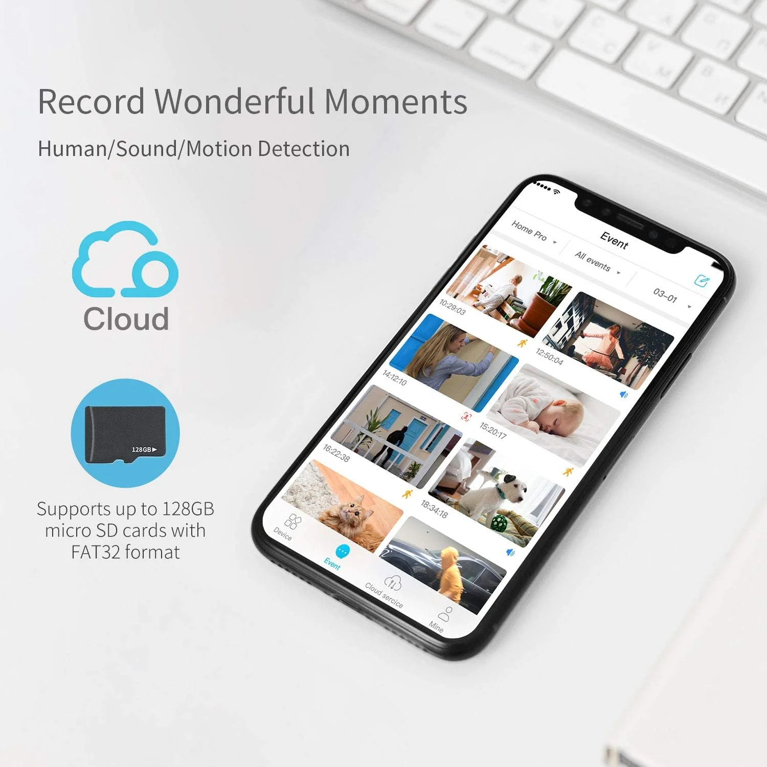 دوربین امنیتی چرخشی Blurams Dome Pro 1080P با قابلیت تشخیص حرکت و صدا، دید در شب و صدای دو طرفه - A30C دوربین امنیتی چرخشی Blurams Dome Pro 1080P با قابلیت تشخیص حرکت و صدا، دید در شب و صدای دو طرفه - A30C