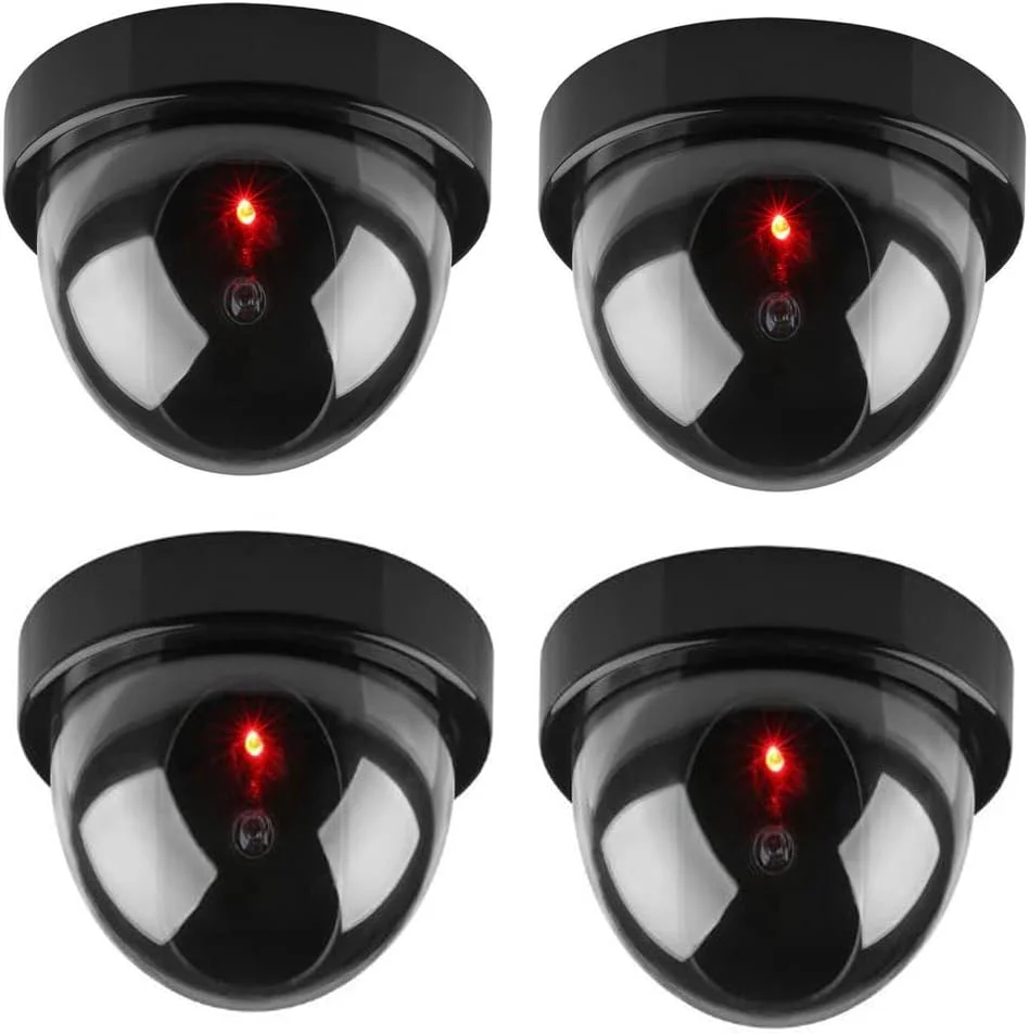 چهار عدد دوربین مداربسته دام امنیتی تقلبی با چراغ LED قرمز چشمک زن