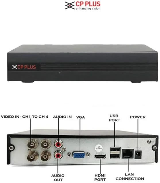 دستگاه ضبط دیجیتال 4 کانال Clocite CP Plus + 4 دوربین دام 5 مگاپیکسلی (Guard+) با تصویربرداری رنگی 24/7 (دید رنگی روز/شب) + هارد دیسک 1 ترابایتی + کابل مسی (1+3) + منبع تغذیه 4 کانال + کیت کامل اتصالات BNC و DC دستگاه ضبط دیجیتال 4 کانال Clocite CP Plus + 4 دوربین دام 5 مگاپیکسلی (Guard+) با تصویربرداری رنگی 24/7 (دید رنگی روز/شب) + هارد دیسک 1 ترابایتی + کابل مسی (1+3) + منبع تغذیه 4 کانال + کیت کامل اتصالات BNC و DC