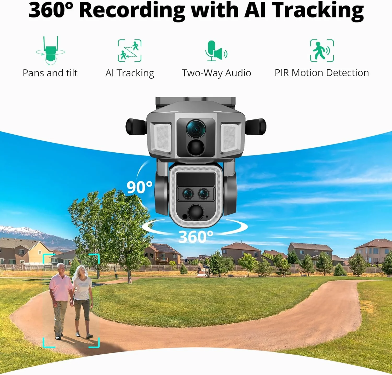 دوربین امنیتی سلولار 4G LTE مناسب فضای باز، دوربین خورشیدی بیسیم با زوم اپتیکال 10x و کیفیت 4K، دارای دو حالت بدون وایفای یا وایفای، چرخش 360 درجه و قابلیت ردیابی هوشمند برای نظارت از راه دور، همراه با سیم کارت و کارت حافظه 64 گیگابایتی دوربین امنیتی سلولار 4G LTE مناسب فضای باز، دوربین خورشیدی بیسیم با زوم اپتیکال 10x و کیفیت 4K، دارای دو حالت بدون وایفای یا وایفای، چرخش 360 درجه و قابلیت ردیابی هوشمند برای نظارت از راه دور، همراه با سیم کارت و کارت حافظه 64 گیگابایتی