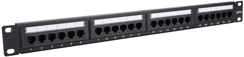 پنل پچ کابل CAT6، رک داده پرسرعت برای کابل های مرتب، مناسب برای ساخت اتاق ماشین، جنس فولاد