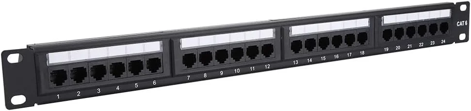 پنل پچ کابل CAT6، رک داده پرسرعت برای کابل های مرتب، مناسب برای ساخت اتاق ماشین، جنس فولاد