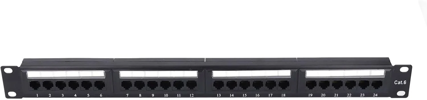 پنل پچ 24 پورت Cat6 با استحکام بالا برای شبکه های اترنت و سوئیچ های گیگابیتی