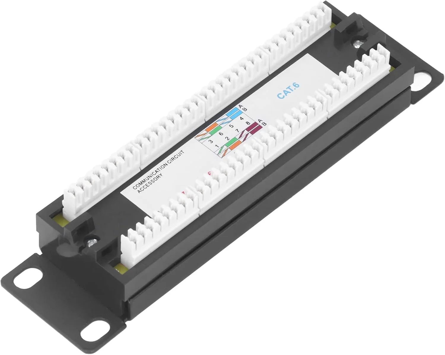 پنل پچ دیواری 8 پورت UTP Cat6 بدون شیلد به همراه بست سیم کشی برای کابل 23-28AWG