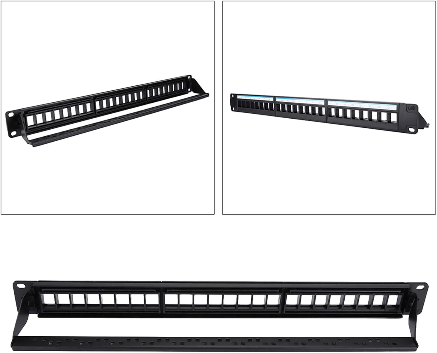 پچ پنل دیتا 24 پورت VELATEMOR سایز 19 اینچ، رک کابل CAT6 قابل نصب