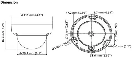 دوربین دام سقفی دید در شب 8 مگاپیکسل مدل ENS SCC48D3/28-K با لنز ثابت 2.8 میلیمتری و اتصال BNC دوربین دام سقفی دید در شب 8 مگاپیکسل مدل ENS SCC48D3/28-K با لنز ثابت 2.8 میلیمتری و اتصال BNC
