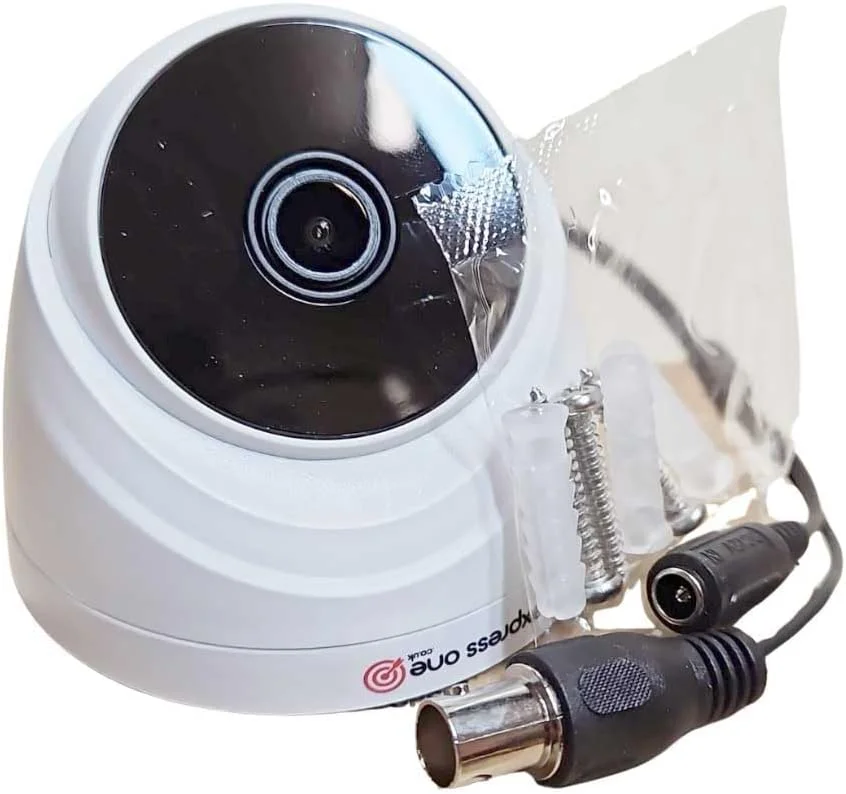 دوربین مداربسته دام 2 مگاپیکسل HD داخلی - لنز واید 2.8 میلی‌متری، دید در شب IR 20 متری، HDCVI، IR هوشمند، تشخیص حرکت، دوربین نظارتی امنیتی خانه - سفید