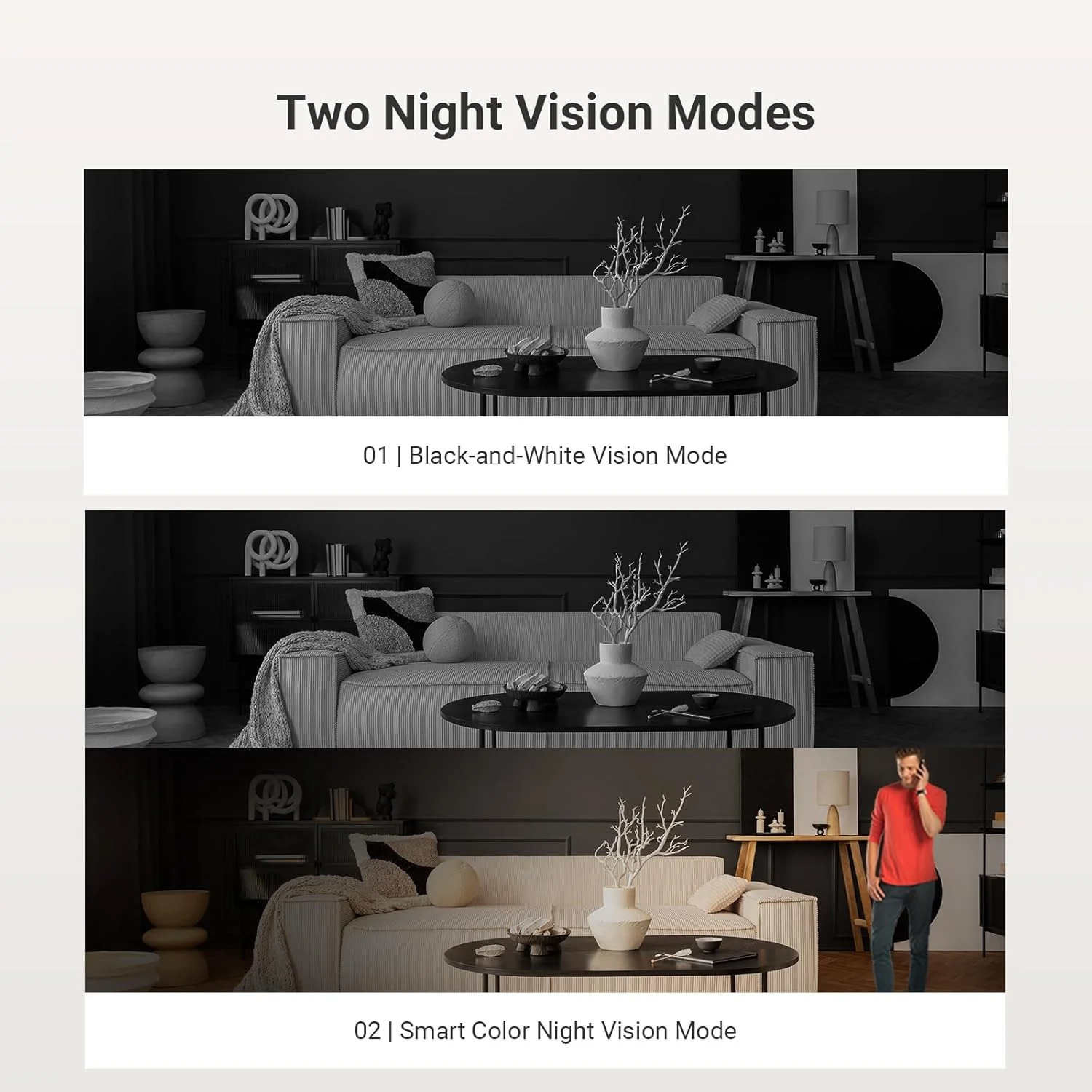 دوربین خانگی EZVIZ C6c 4K، دوربین وای فای داخلی با دکمه تماس، تشخیص هوشمند انسان و حیوان خانگی، دید در شب رنگی هوشمند، ردیابی خودکار، تماس دو طرفه، وای فای 6 دو بانده، پشتیبانی از حافظه 512 گیگابایتی دوربین خانگی EZVIZ C6c 4K، دوربین وای فای داخلی با دکمه تماس، تشخیص هوشمند انسان و حیوان خانگی، دید در شب رنگی هوشمند، ردیابی خودکار، تماس دو طرفه، وای فای 6 دو بانده، پشتیبانی از حافظه 512 گیگابایتی