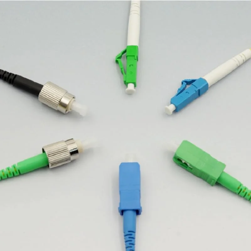 سیم های پچ فیبر نوری SC/LC/FC آبی/سبز SM سینگل مود سیمپلکس، 10 عدد در بسته (3 متر)