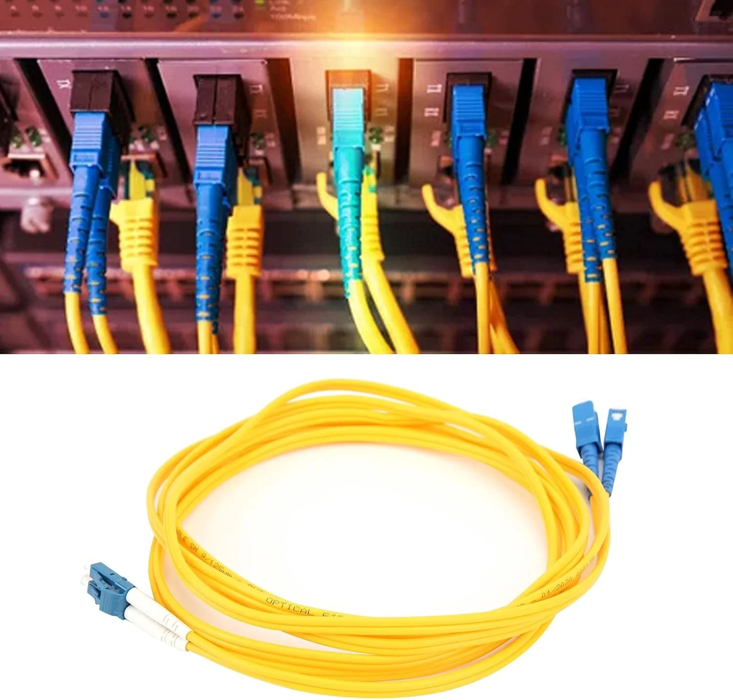 سیم رابط فیبر نوری PVC LC/UPC-SC/UPC کابل فیبر نوری سیم های اتصال فیبر نوری سیم کشی ارتباطی