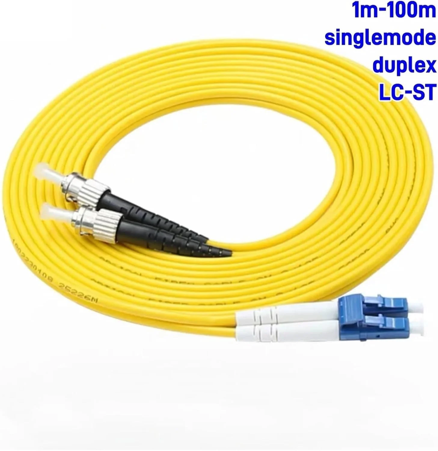 HAIZHI کابل فیبر نوری LC-ST SM داپلکس سینگل مود 10-100 متری ST-LC 3mm 2mm (3 متری 10 عدد)