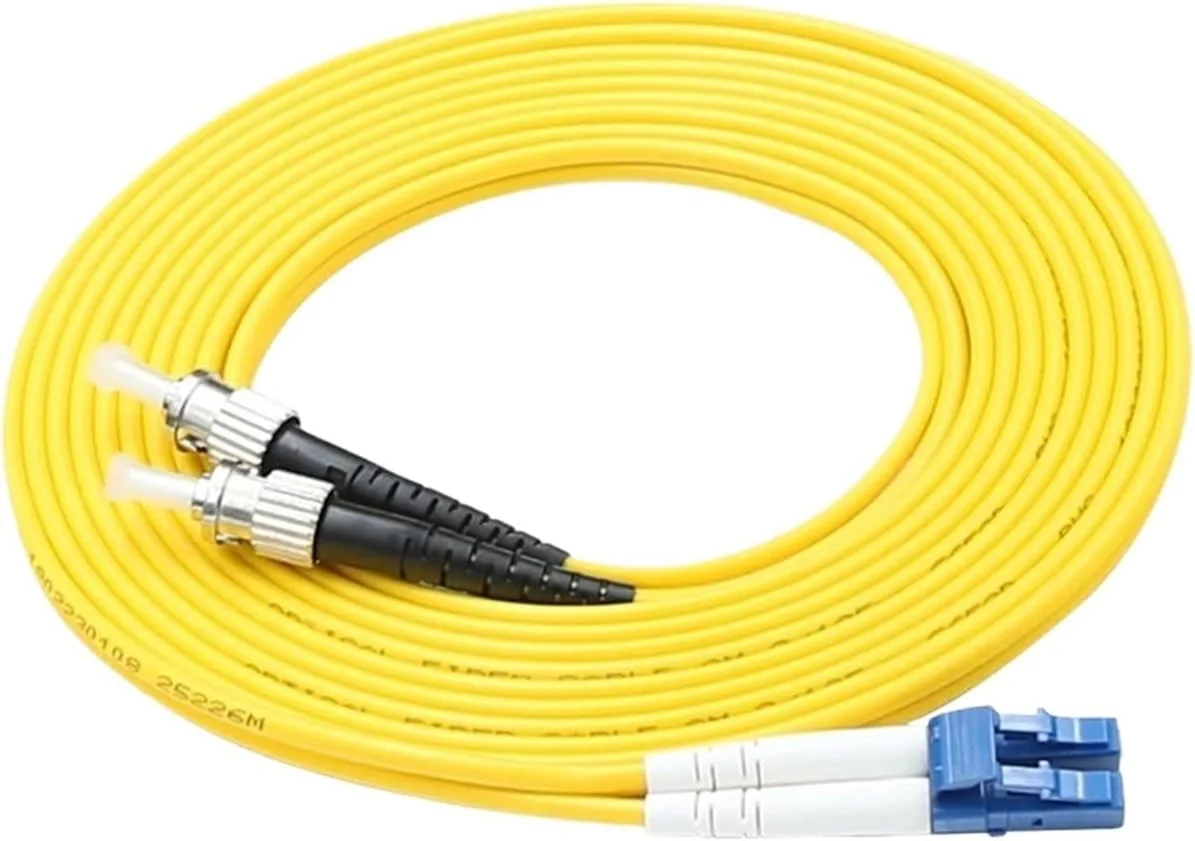 سیم رابط فیبر نوری DX SM SC LC FC ST دوبلکس تک حالته 2.0mm 3.0mm DX (80M, ST-FC)