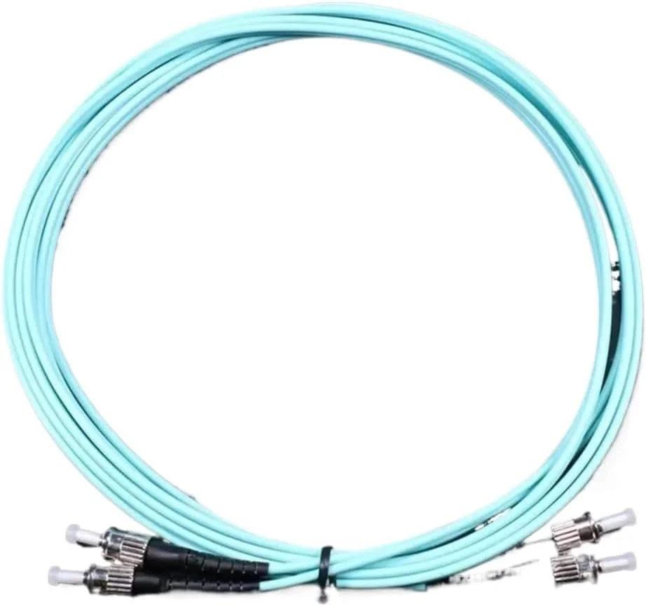 سیم رابط فیبر نوری SC LC FC ST OM3 دوبلکس 2.0mm 3.0mm (50 متر، ST-ST)