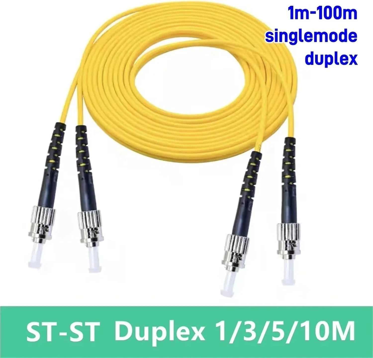 کابل فیبر نوری ST-ST سینگل مود داپلکس سینگل مود 10-100 متری 3 میلی متری 2 میلی متری (7 متر 10 عدد)