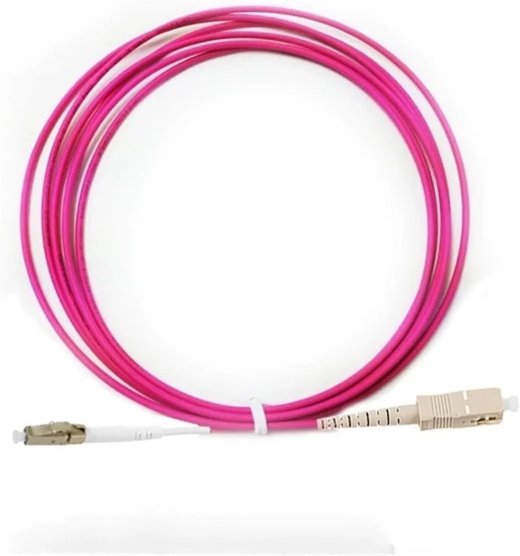 HAIZHI سیم فیبر نوری OM4 پرسرعت 5 متری، 10 عدد، سیم پچ FTTH سیمپلکس (LC-ST)