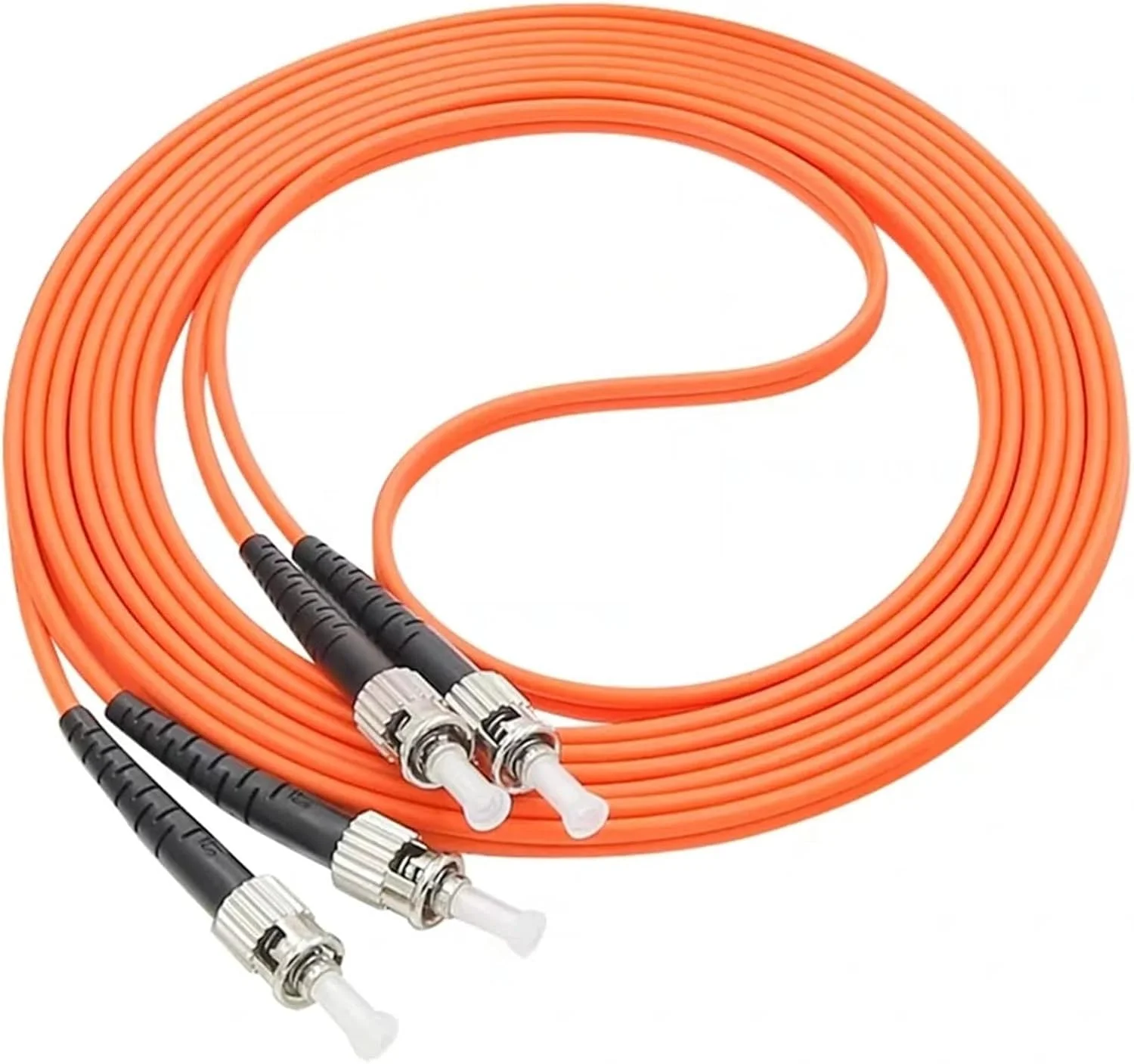 سیم رابط فیبر نوری دوتایی ST-ST OM1 OM2، ۱۰ عدد (7 متر، 62.5-125um)