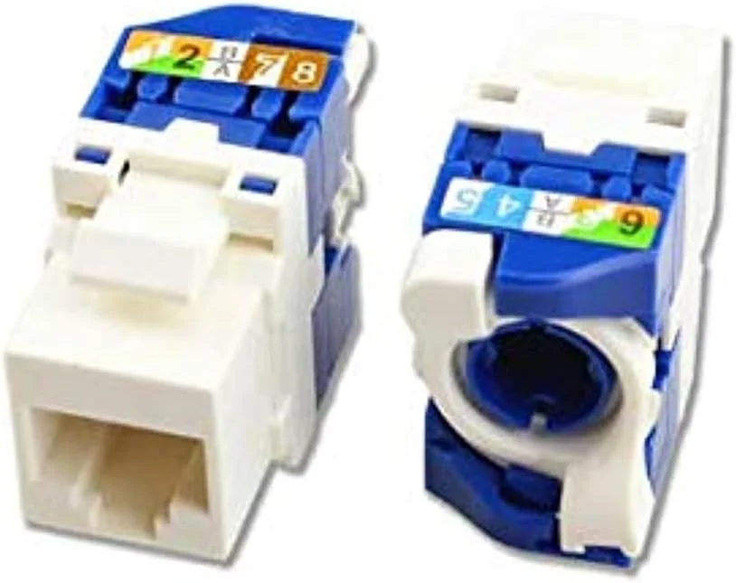 پک 5 عددی جک کیستون CAT6 بدون نیاز به ابزار DKURVE، آداپتور ماژول کیستون Cat.6 خود قفل شونده RJ45 بدون نیاز به ابزار پانچ برای صفحه دیواری UTP سفید