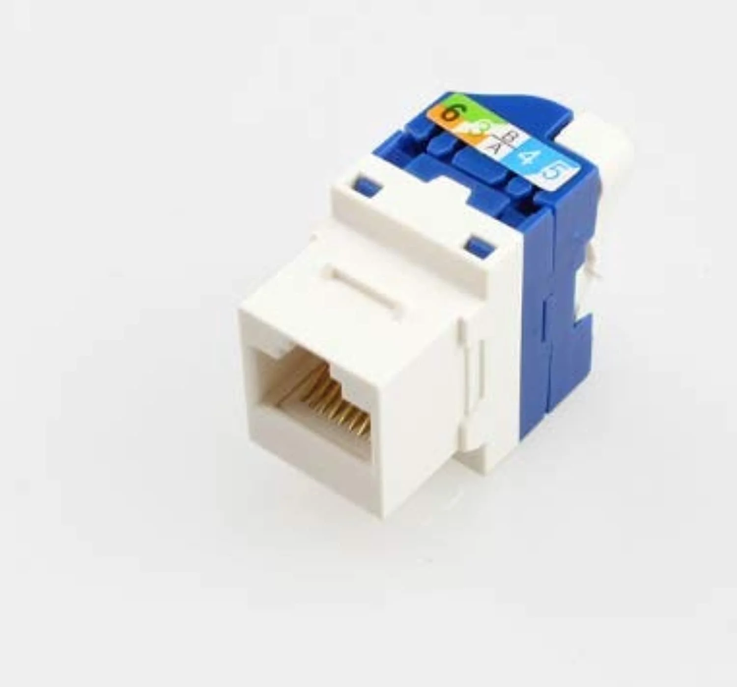 پک 5 عددی جک کیستون CAT6 بدون نیاز به ابزار DKURVE، آداپتور ماژول کیستون Cat.6 خود قفل شونده RJ45 بدون نیاز به ابزار پانچ برای صفحه دیواری UTP سفید