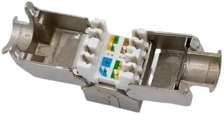 اتصالات کیستون DKURVE® - ماژول کیستون CAT6A شیلددار RJ45 Cat 6A ماژول اترنت 10 گیگابیت با فلز شیلددار (12 عدد)