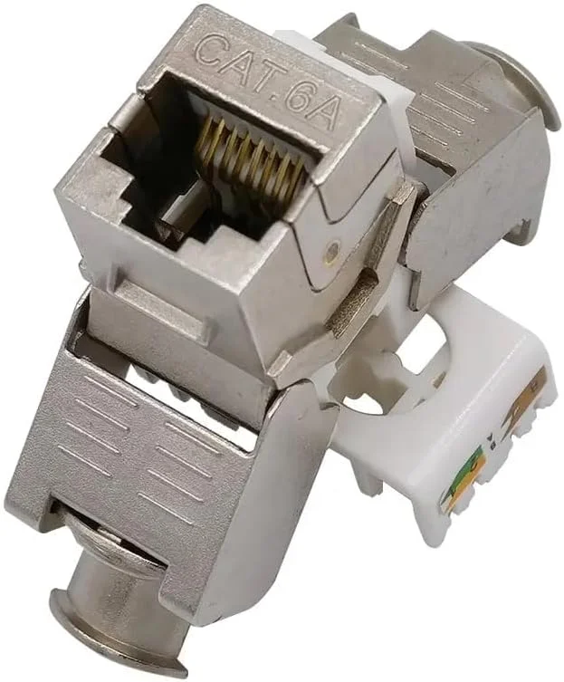 اتصالات کیستون DKURVE® - ماژول کیستون CAT6A شیلددار RJ45 Cat 6A ماژول اترنت 10 گیگابیت با فلز شیلددار (12 عدد)
