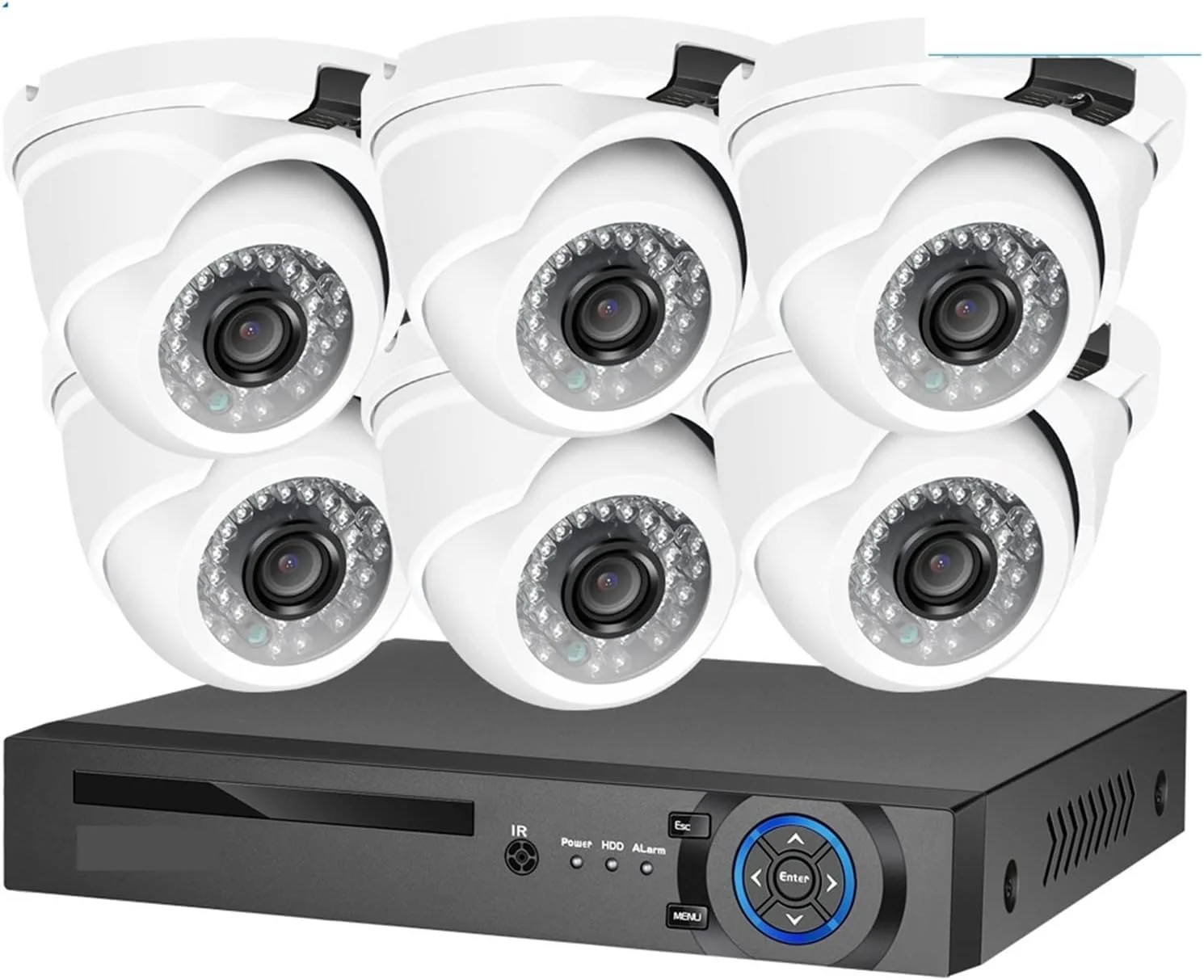 دوربین های مداربسته FURLOU 4K، سیستم دوربین مداربسته 8 مگاپیکسلی با قابلیت تشخیص چهره، ضبط ویدیویی POE NVR Kit، دوربین مداربسته فلزی گنبدی مناسب فضای باز، دوربین هوش مصنوعی CCTV