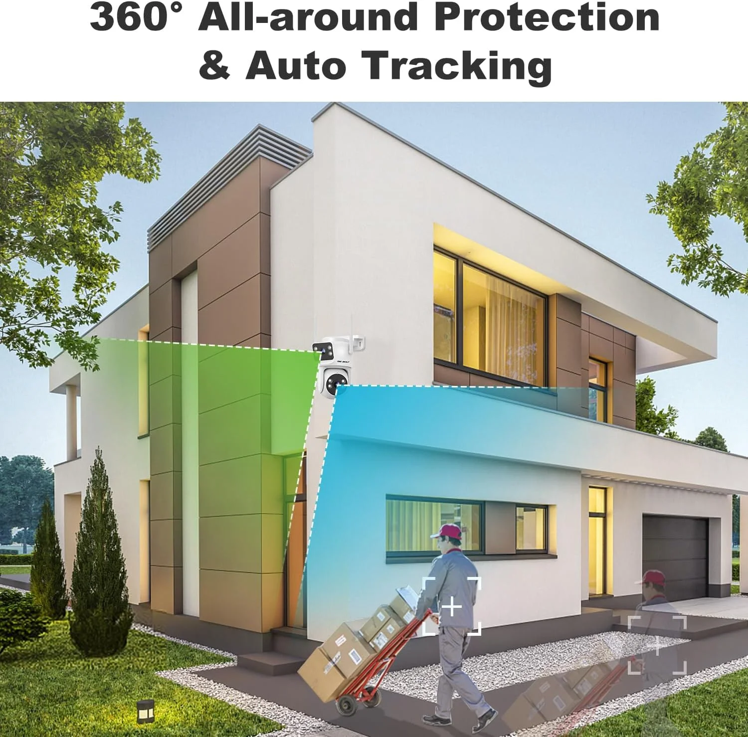 دوربین مداربسته وای فای دو لنز GENBOLT برای فضای باز، دوربین نظارتی منزل، دوربین PTZ IP با دید در شب رنگی، ردیابی خودکار تشخیص انسان دوربین مداربسته وای فای دو لنز GENBOLT برای فضای باز، دوربین نظارتی منزل، دوربین PTZ IP با دید در شب رنگی، ردیابی خودکار تشخیص انسان