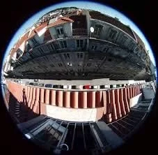 دوربین چشم ماهی ACTi B55 با کیفیت 10 مگاپیکسل برای فضای داخلی - دوربین دام تحت شبکه IP، دید در روز/شب، WDR پایه، لنز ثابت، f1.37mm/F2.0، H.264، DNR، صدا، ذخیره سازی محلی، PoE/DC12V، ONVIF