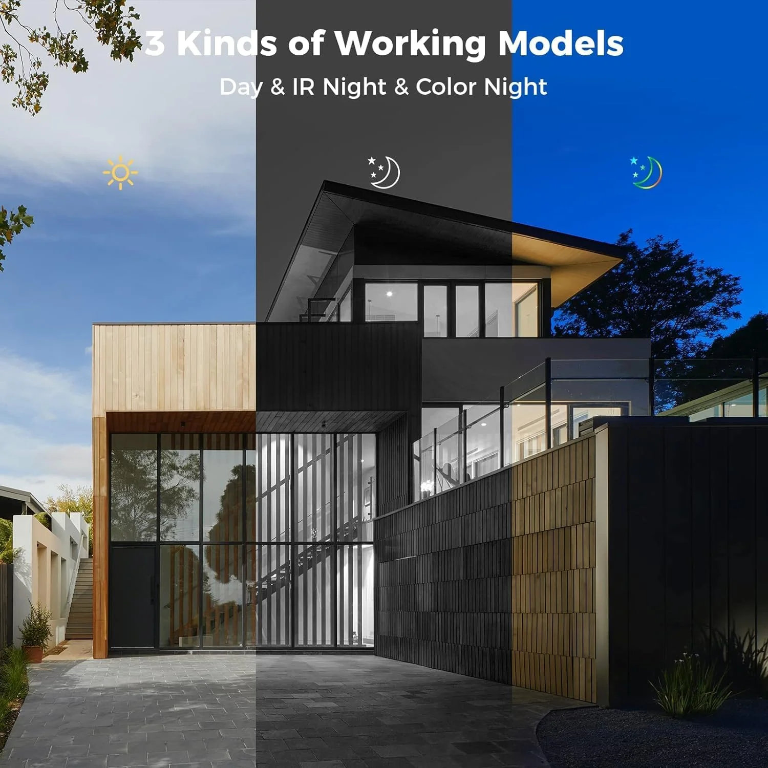 دوربین مداربسته بیسیم فضای باز Hiseeu، دوربین نظارتی وایفای 5 مگاپیکسلی با دید در شب رنگی، قابلیت چرخش افقی/عمودی با تشخیص حرکت/آژیر/هشدار نور، صدای دو طرفه، ضد آب IP66، سازگار با Echo Show دوربین مداربسته بیسیم فضای باز Hiseeu، دوربین نظارتی وایفای 5 مگاپیکسلی با دید در شب رنگی، قابلیت چرخش افقی/عمودی با تشخیص حرکت/آژیر/هشدار نور، صدای دو طرفه، ضد آب IP66، سازگار با Echo Show