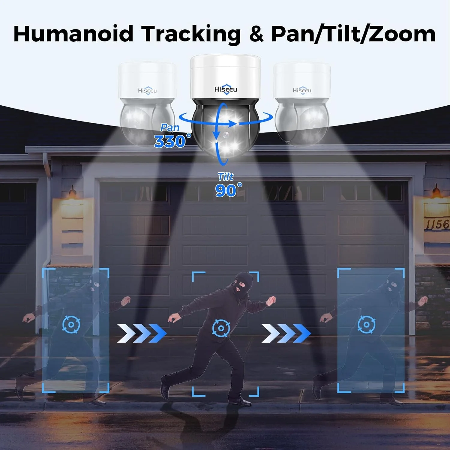 سیستم دوربین مداربسته 4K HD هایسیو با قابلیت چرخش 330 درجه افقی و 90 درجه عمودی، سیستم امنیتی دوربین مداربسته با 4 دوربین دام PTZ با قابلیت PoE، تشخیص انسان/خودرو، صدای دو طرفه، کیت NVR نظارت خانگی، 3 ترابایت سیستم دوربین مداربسته 4K HD هایسیو با قابلیت چرخش 330 درجه افقی و 90 درجه عمودی، سیستم امنیتی دوربین مداربسته با 4 دوربین دام PTZ با قابلیت PoE، تشخیص انسان/خودرو، صدای دو طرفه، کیت NVR نظارت خانگی، 3 ترابایت