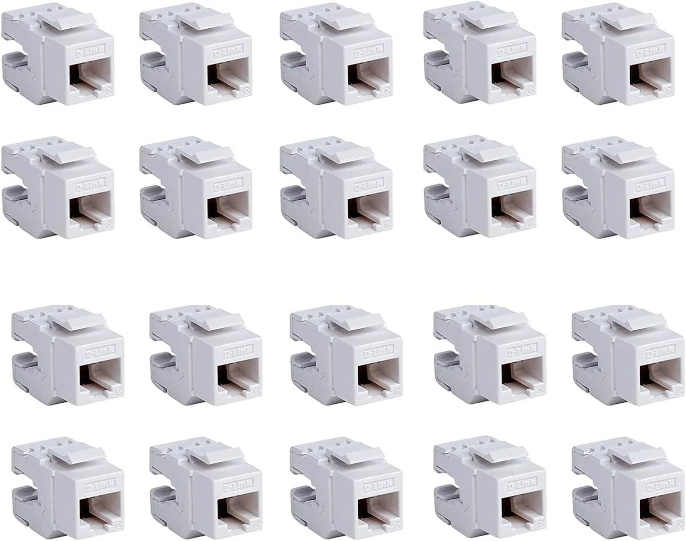 اتصال مادگی کیستون Cat6 UTP دی-لینک (بسته 20 عددی)
