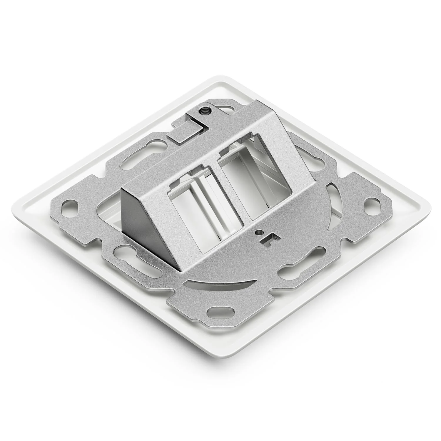 پریز شبکه کیستون deleyCON 1x به همراه 2 عدد ماژول جک کیستون CAT 6a سوکت RJ45 - کابل نصب شبکه CAT کاملاً محافظت شده - سفید